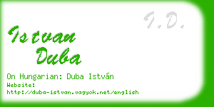 istvan duba business card